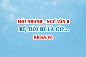 Kí là gì? Hồi kí là gì? Du kí là gì? Ngữ Văn lớp 6